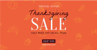 Thanksgiving Line Art Sale Facebook ad Image Preview