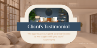 Clean Real Estate Testimonial Twitter post Image Preview