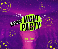 Epic Night Party Facebook Post Design