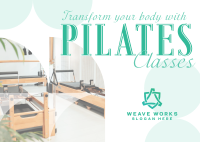 Minimalist Pilates Classes Postcard Image Preview