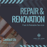 Repair & Renovation Instagram Post Design