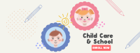 Childcare and School Enrollment Facebook Cover Design