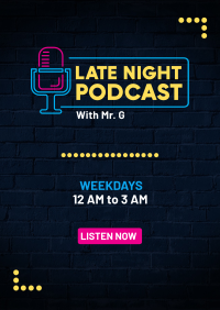 Late Night Podcast Poster Image Preview