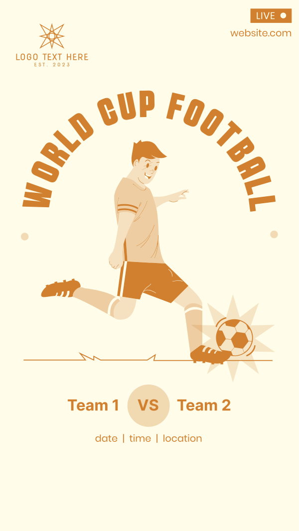 World Cup Live Instagram Story Design Image Preview