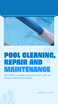 Pool Cleaning Services Facebook Story Design