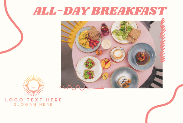 All Day Breakfast Pinterest Cover Design Image Preview