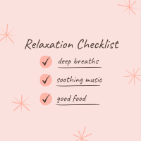 Relaxation Checklist Instagram Post Design