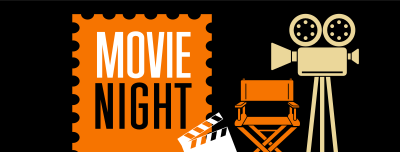 Minimalist Movie Night Facebook cover Image Preview