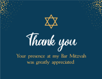 Magical Bar Mitzvah Thank You Card Design