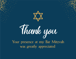 Magical Bar Mitzvah Thank You Card Image Preview