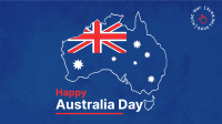 Australian Map Stroke Facebook Event Cover Design