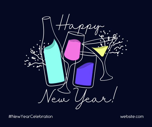 New Year Party Facebook Post Design Image Preview