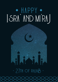 Isra' and Mi'raj Night Poster Design