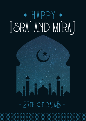 Isra' and Mi'raj Night Poster Image Preview