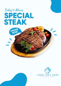Todays Menu Steak Poster Design