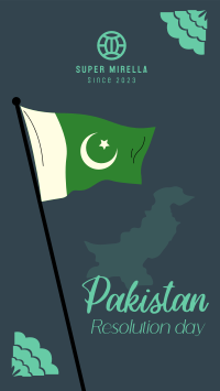 Pakistan Day Flag Facebook Story Design