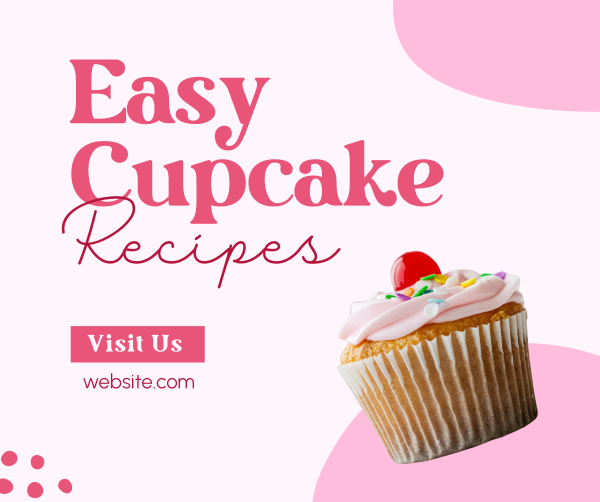 Easy Cupcake Recipes Facebook Post Design Image Preview