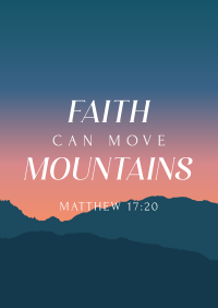 Faith Move Mountains Poster Design