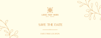 Save the Date Leaves Facebook cover Image Preview
