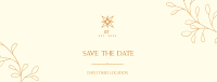 Save the Date Leaves Facebook Cover Image Preview