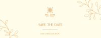 Save the Date Leaves Facebook Cover Image Preview