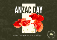 Anzac Halftone Postcard Design