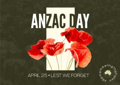 Anzac Halftone Postcard Image Preview