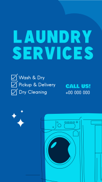 Laundry Services List Facebook Story Design