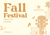 Fall Festival Celebration Postcard Design