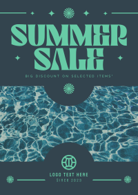 Retro Summer Sale Poster Design