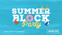 Floating Summer Party Facebook Event Cover Design