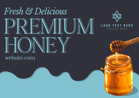 Organic Premium Honey Postcard Design
