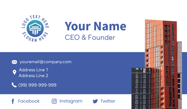 Skyscraper Business Card Design Image Preview