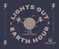 Earth Hour Lights Out Facebook Post Design