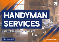 Handyman Services Postcard Design