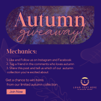 Autumn Leaves Giveaway Linkedin Post Design