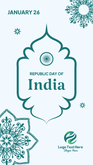Ornamental Republic Day of India Instagram story