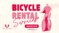 Modern Bicycle Rental Services Facebook Event Cover Design