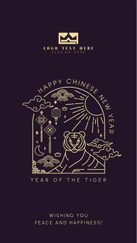 Celestial Tiger Instagram Story Design