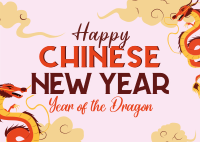 Chinese New Year Dragon Postcard Image Preview