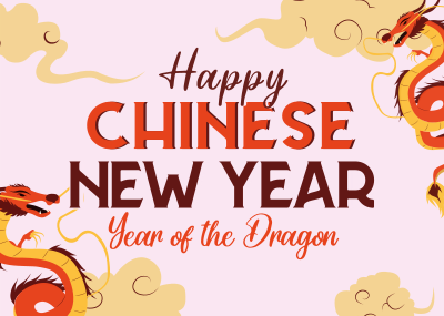 Chinese New Year Dragon Postcard Image Preview