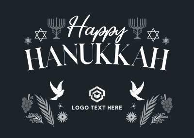 Hanukkah Menorah Postcard Image Preview