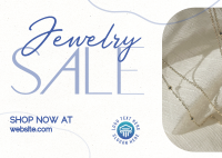 Clean Minimalist Jewelry Sale Postcard Image Preview