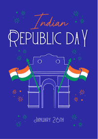 Festive Quirky Republic Day Flyer Image Preview