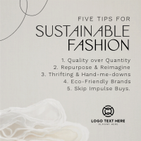 Chic Sustainable Fashion Tips Instagram post Image Preview