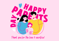 Love Your Parents Postcard Image Preview