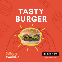 Burger Home Delivery Instagram Post Design