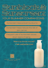 Sunscreen Beach Companion Flyer Design