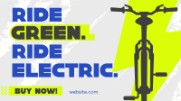 Green Ride E-bike Facebook Event Cover Design