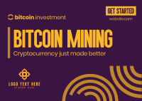 Start Bitcoin Mining Postcard Image Preview